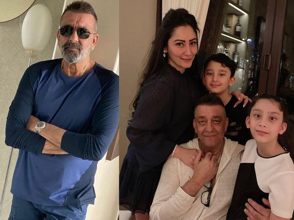 Sanjay Dutt with his wife and children