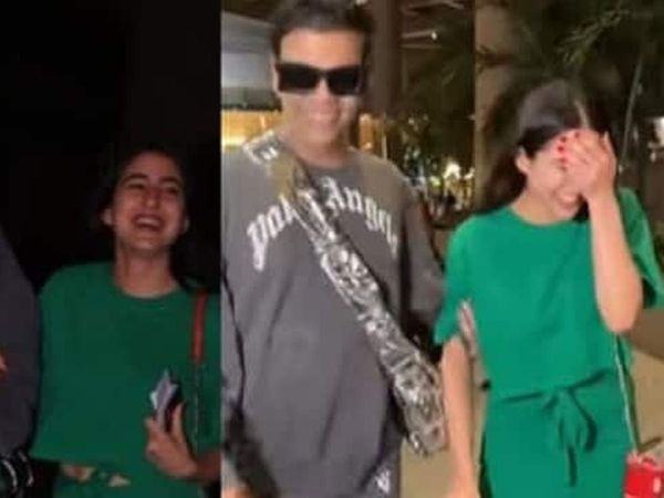 Karan Johar embarrasses Sara Ali Khan video- 