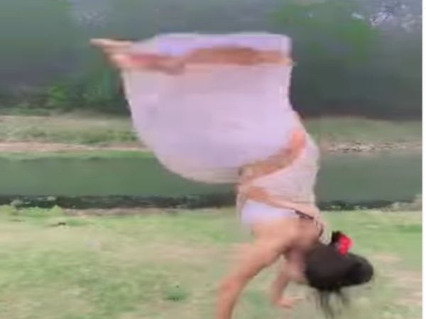 Bengali Woman performs backflip during dance Video Goes Viral on social media