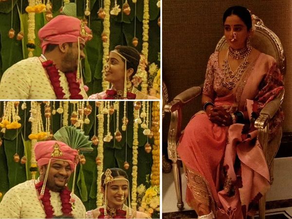 Nehha Pendse traditional Maharashtrian style Wedding Check Actress Bride First look