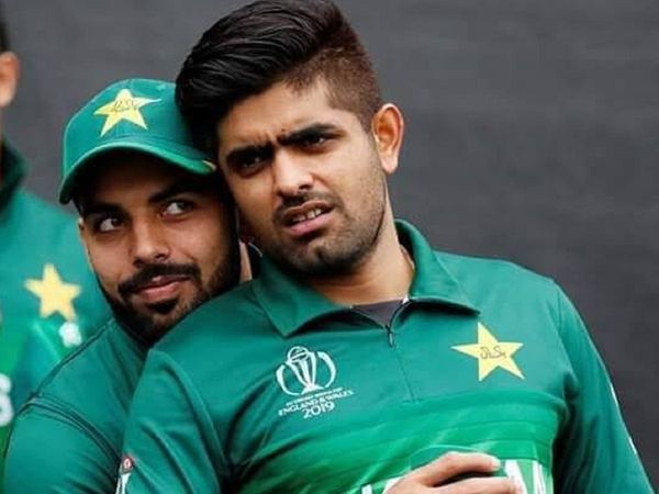 Shadab Khan with Babar Azam