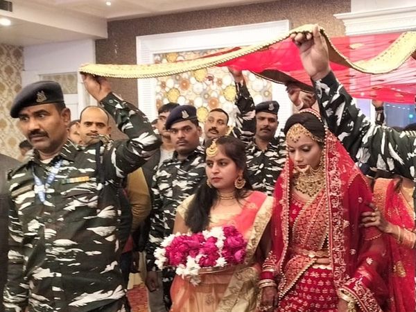 UP: CRPF jawans reach martyred soldier’s home perform brother’s duties in sister wedding