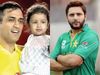 shahid afridi, ms dhoni and ziva