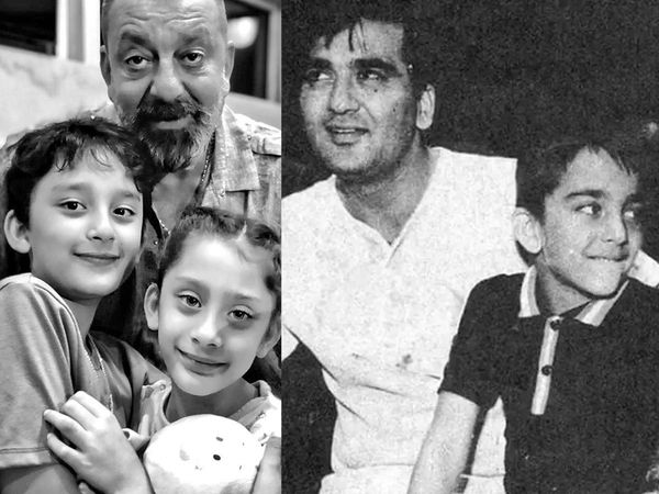 Sanjay Dutt with his wife and children