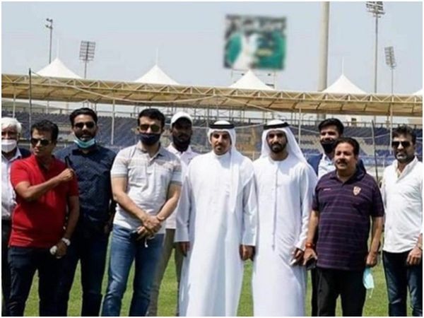 Sourav Ganguly at Sharjah Cricket Stadium