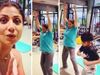 Shilpa Shetty Sasu Maa Fitness Video Raj kundra mother Rani Kundra workout With grandson Viaan Watch video