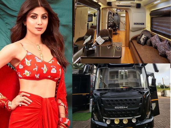 Shilpa Shetty Becomes the first bollywood actress to have a vanity van with yoga deck 