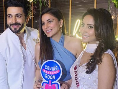 Dheeraj Dhoopar and Vinny Arora with Shraddha Arya