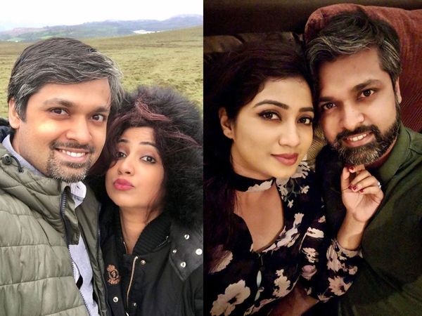 Shreya Ghoshal with Husband Shiladitya Mukhopadhyaya
