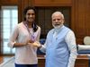 pm narendra modi with pv sindhu