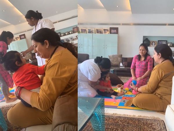 Smriti Irani with Ekta Kapoor Son