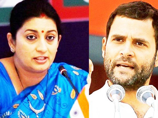 Central Minister Smriti Irani taunts Rahul Gandhi in style of Rasode me kaun tha
