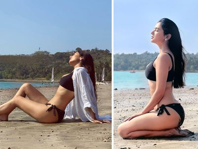 sonal chauhan shares her photos in black bikini on new year, समंदर किनारे ब्लैक बिकिनी में नजर आई इमरान हाशमी की ये एक्ट्रेस, न्यू ईयर पर शेयर की बोल्ड फोटोज | Bollywood