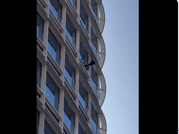 Man climbed on the 60th floor called himself real life Spiderman watch viral video