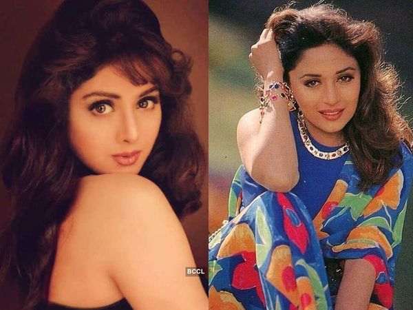 Actress Sridevi and Madhuri Dixit 