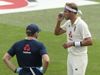 stuart broad using inhaler during the match