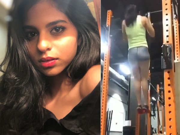 Suhana Khan workouts in Gym