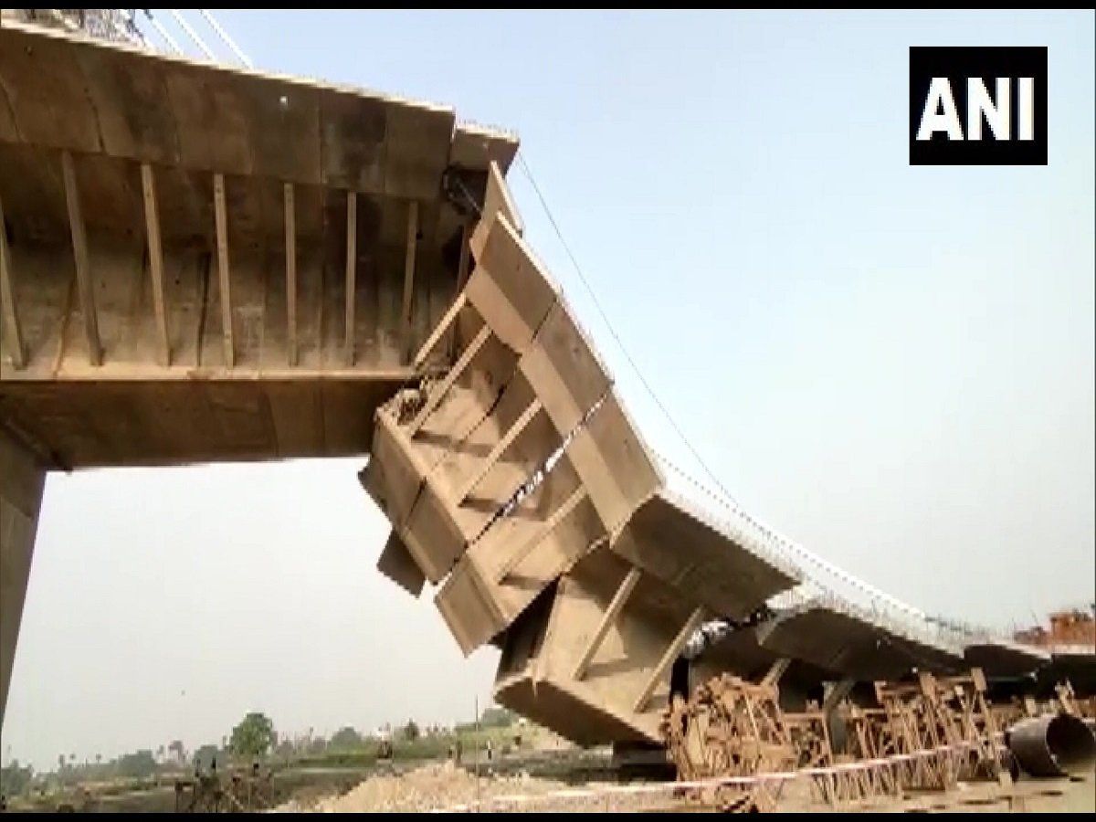 Under Construction Bridge Collapses In Bihar's Sultangunj, Allegations ...