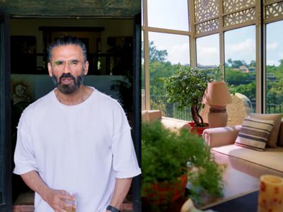 suniel shetty gave a home tour of his khandala house, suniel shetty lavish home pictures
