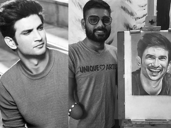 Sushant Singh Rajput Sketch made by Dhaval Khatri