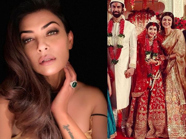 Sushmita Sen with her brother and sister in law