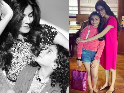 Sushmita Sen with her Daughters Sushmita Sen with her Daughters