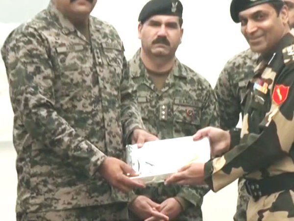 BSF jawans and Pak Rangers exchange sweets