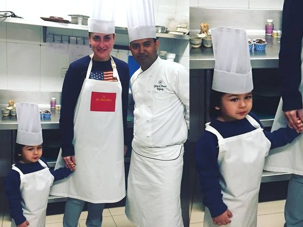 Taimur Ali Khan Photos: शेफ की टोपी में लगाए दिखे तैमूर, मम्मी करीना कपूर खान के लिए बनाई यमी आइसक्रीम