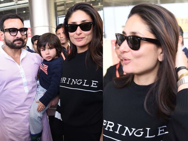 Taimur with Kareena and Saif: सैफ अली खान और करीना कपूर खान पहुंचे जयपुर, कैमरा देख तैमूर ने दिया ऐसा रिएक्शन