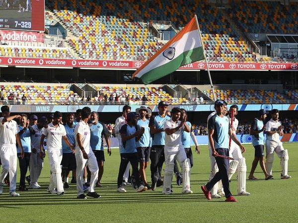 Team India victory lap in Brisbane