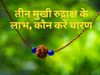 Teen Mukhi Rudraksh ke Labh