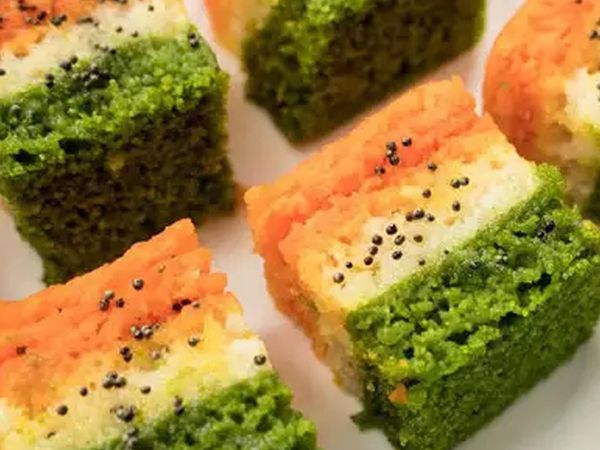 Simple way to make tricolour dhokla at home