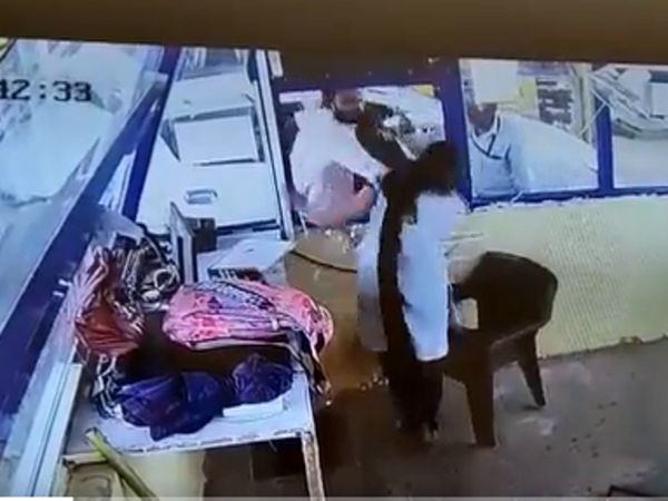 man slapped a woman employee of a toll booth in Rajgarh Then What Happened Watch Shocking Video