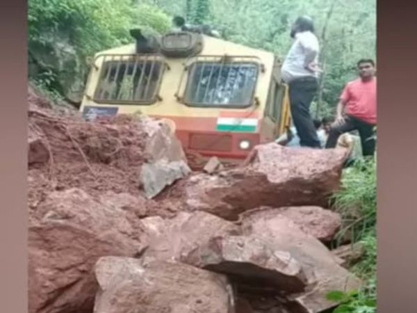 Landslide on Kalka Shimla track
