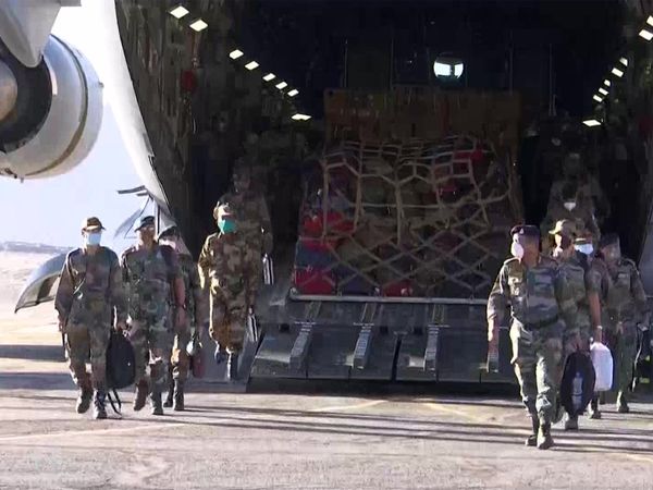  Indian Air Force aircraft lands in Ladakh with logistic support for troops deployed in advance post