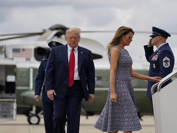 US President Donald Trump and his wife Melania Trump