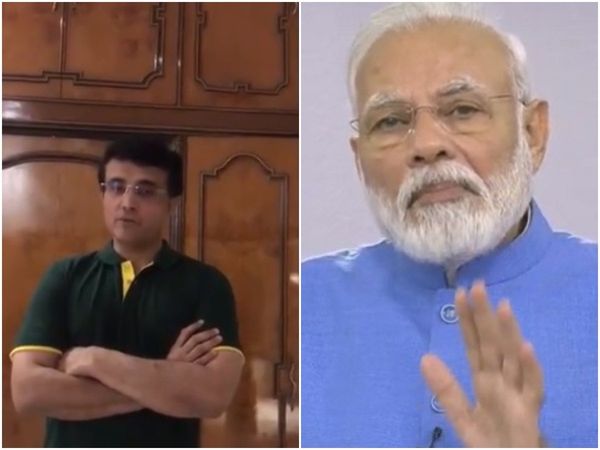 Sourav Ganguly and Narendra Modi
