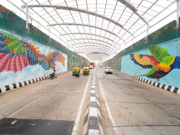ashram underpass open in delhi