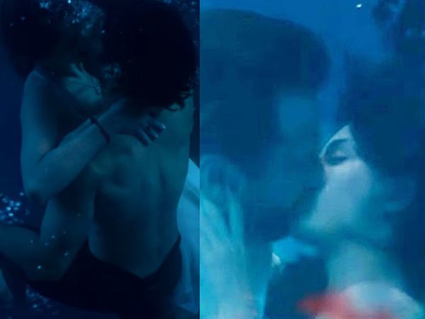 Underwater Bold kiss scenes