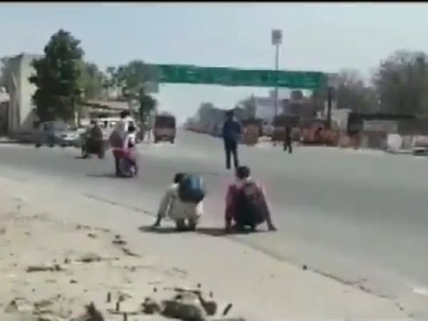 लॉकडाउन में दिहाड़ी मजदूरों के साथ पुलिस की 'अमानवीयता', वीडियो सर्कुलेट हुआ तो अफसर ने मांगी माफी