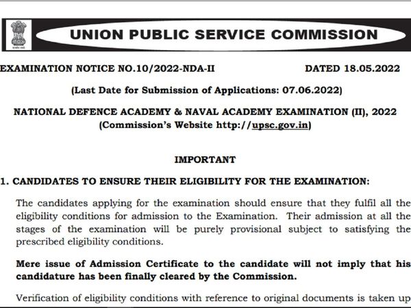 UPSC NDA 2 online form 2022