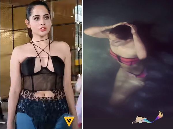urfi javed Hot Swimming pool bikini photos Viral On social media