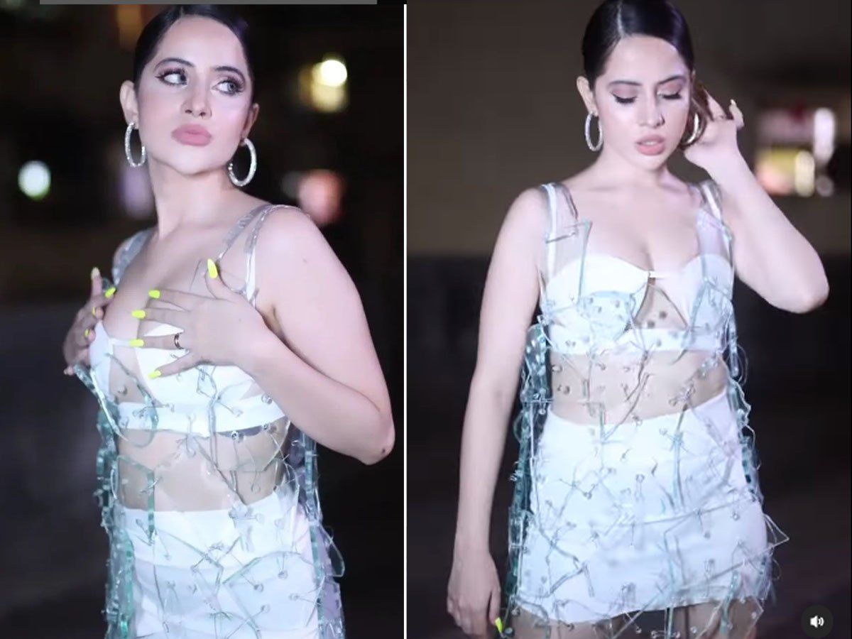Urfi Javed came out wearing so much revealing dress, the woman came running  and covered the cloth over the actress – watch viral video - informalnewz