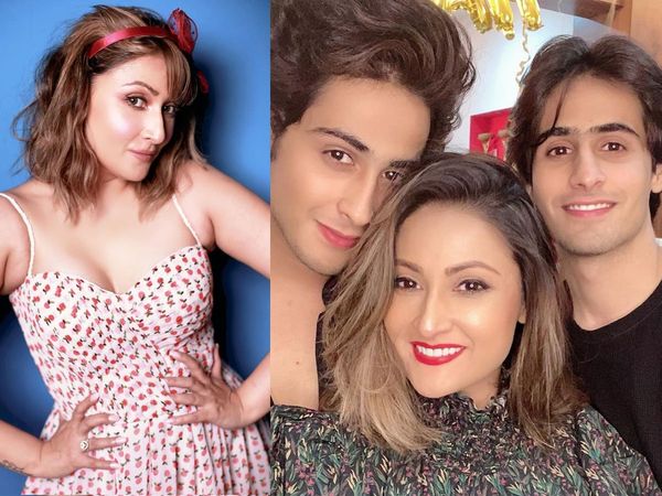 Urvashi Dholakia with her Sons