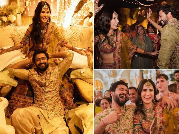 Katrina Kaif dance with Vicky kaushal And sam kaushal in Mehendi Ceremony check photos 
