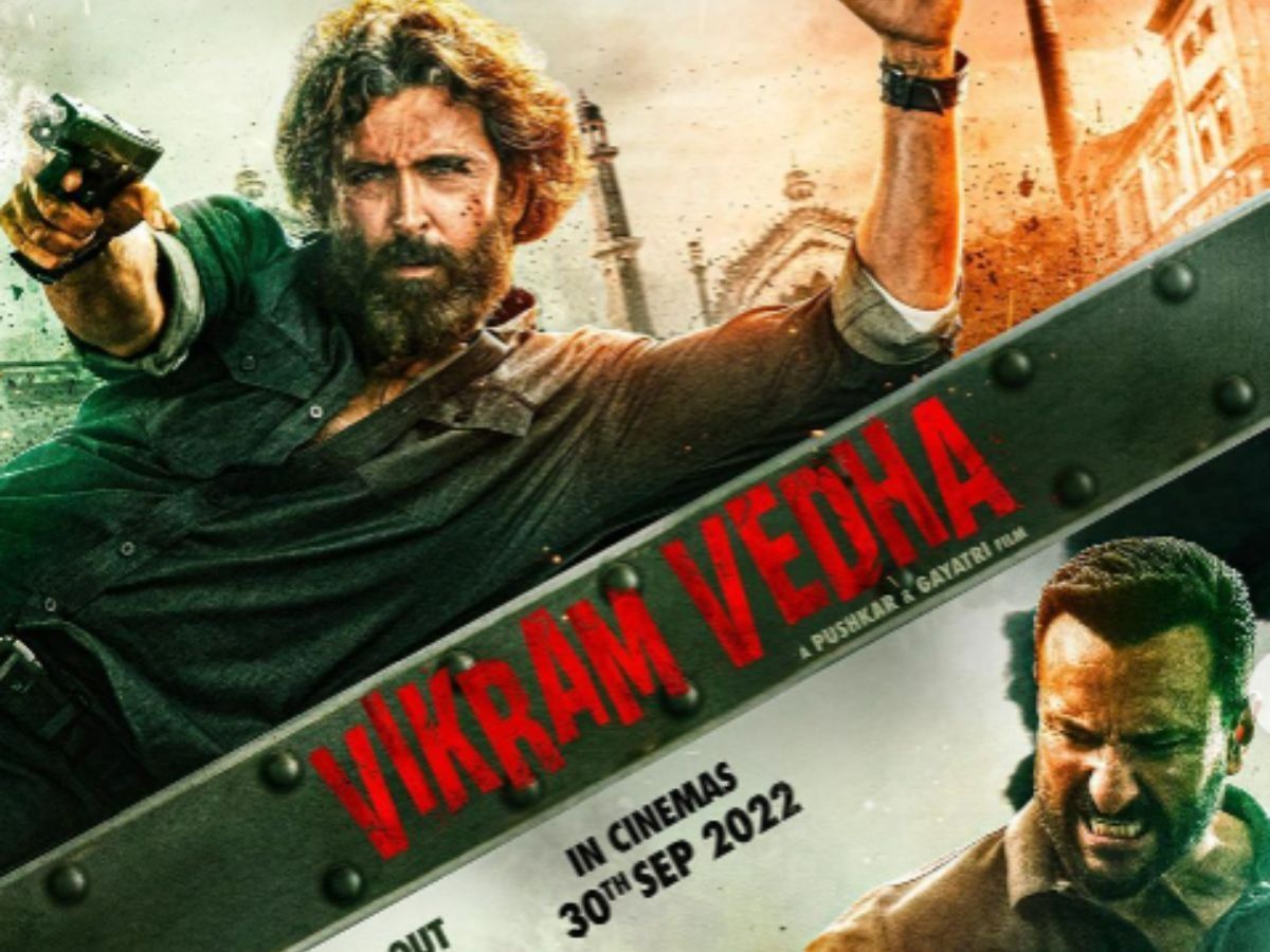 Hrithik roshan and saif ali khan starrer Vikram vedha Poster out know