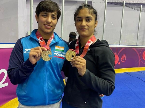 Vinesh Phogat and Anshu Malik