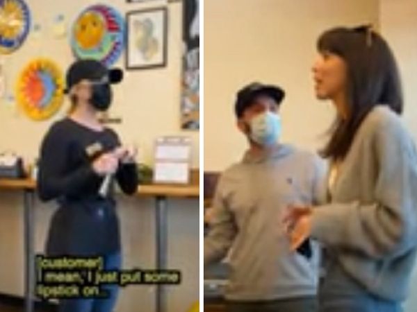 ताक‍ि खराब न हो लिपस्टिक, महिला ने नहीं लगाया मास्‍क, गुस्‍से में वेटर ने छोड़ी नौकरी [Video]