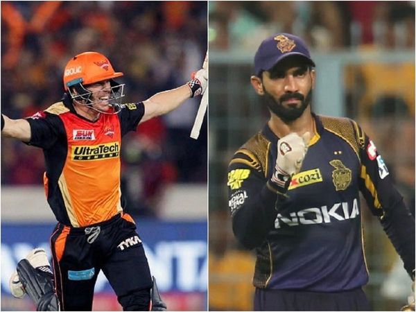 david warner and dinesh karthik