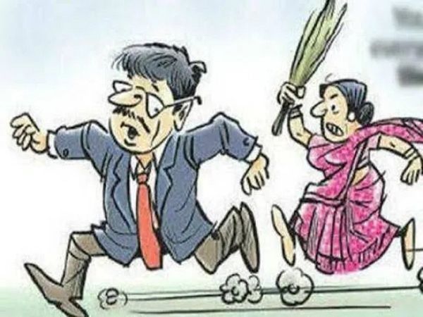 Husband accused wife for domestic violence